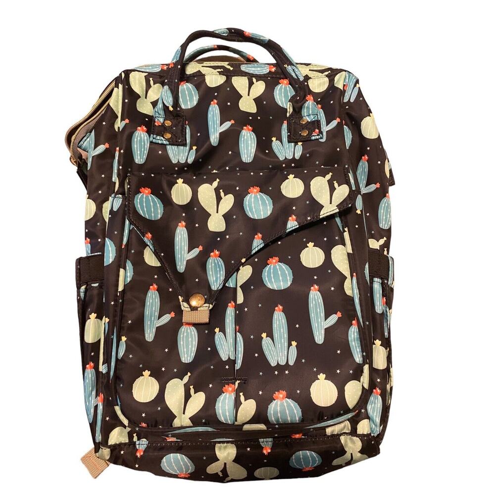 Cactus Backpack Computer Bag Excellent Condition College Black Green